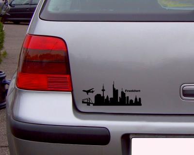Frankfurt Skyline Autoaufkleber Aufkleber