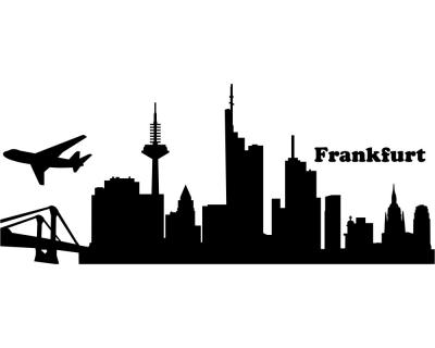 Frankfurt Skyline Autoaufkleber