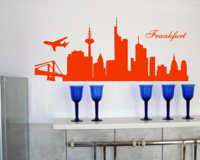 Frankfurt Skyline Wandaufkleber Wandtattoo