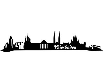Wiesbaden Skyline Sticker Aufkleber Aufkleber