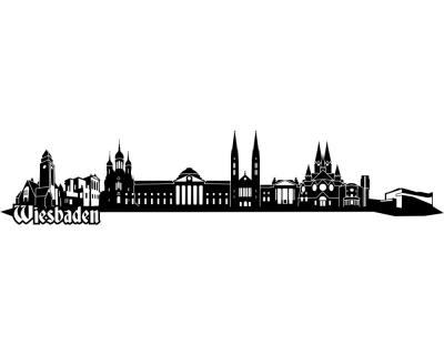 Wiesbaden Skyline Wandtattoo