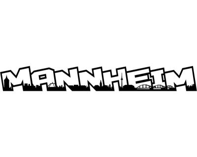 Mannheim Schriftzug Autoaufkleber