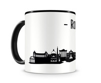 Rom / Roma Skyline Kaffeetasse Kaffeepott Tasse Modellnummer  schwarz/schwarz