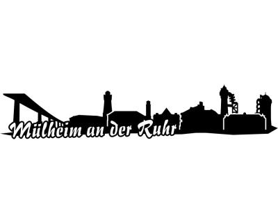 Mlheim an der Ruhr Skyline Autoaufkleber