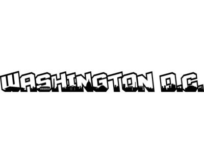 Washington, D.C. Schriftzug Wandaufkleber