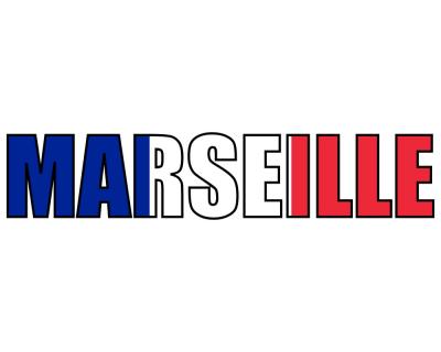 Marseille Schriftzug Autoaufkleber
