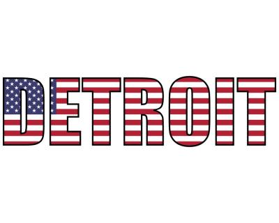Detroit Schriftzug Autoaufkleber