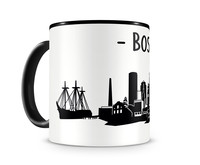 Boston Skyline Kaffeetasse Kaffeepott Tasse Modellnummer  schwarz/schwarz