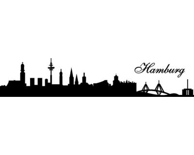 Hamburg Skyline Wandtattoo