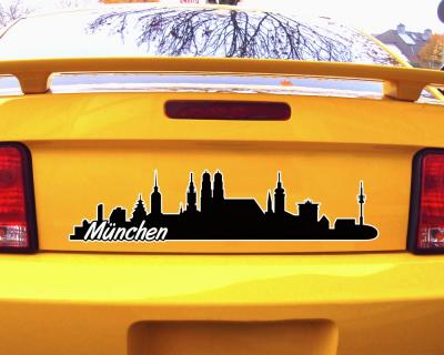 München Skyline Autoaufkleber - Ansicht 3