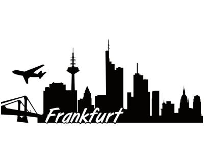 Frankfurt Skyline Autoaufkleber - Ansicht 1
