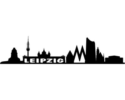 Leipzig Skyline Autoaufkleber