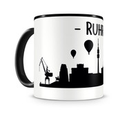 Ruhrpott Skyline Kaffeetasse Kaffeepott Tasse Modellnummer  schwarz/schwarz