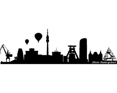 Ruhrgebiet Skyline Wandaufkleber