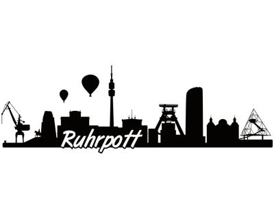 Ruhrpott Skyline Autoaufkleber Aufkleber