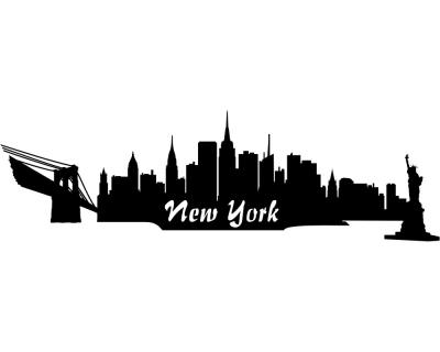 New York Skyline Autoaufkleber