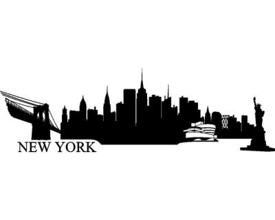 New York Skyline Wandtattoo