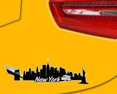 New York Skyline Autoaufkleber