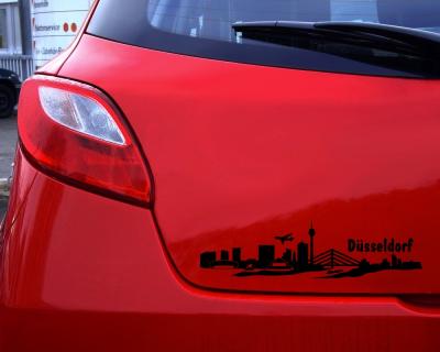 Dsseldorf Skyline Autoaufkleber - Ansicht 2
