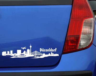 Dsseldorf Skyline Autoaufkleber Aufkleber