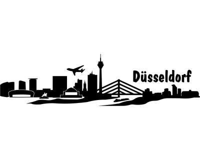 Dsseldorf Skyline Autoaufkleber - Ansicht 1