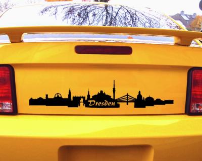 Auto-Scheibenaufkleber Skyline 72 cm SILBER | SG Dynamo Dresden Fanshop