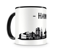 Hannover Skyline Kaffeetasse Kaffeepott Tasse Modellnummer  schwarz/schwarz