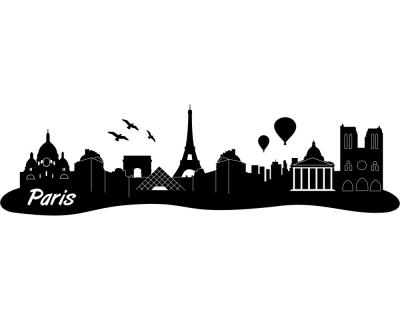 Paris Skyline Wandtattoo