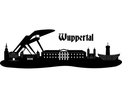 Wuppertal Skyline Wandtattoo