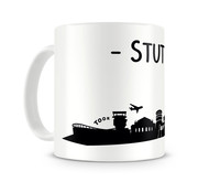 Stuttgart Skyline Kaffeetasse Kaffeepott Tasse Modellnummer  wei/schwarz