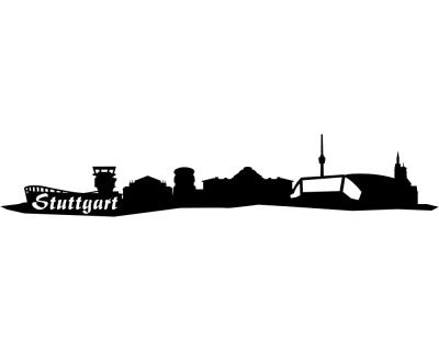 Stuttgart Skyline Sticker Aufkleber