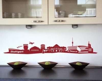 Stuttgart Skyline Wandtattoo Wandtattoo