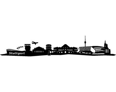 Stuttgart Skyline Wandtattoo