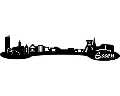 Essen Skyline Autoaufkleber - Ansicht 1