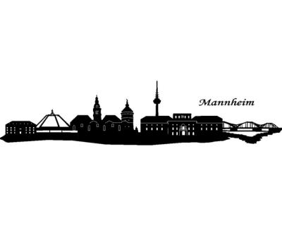 Mannheim Skyline Wandtattoo