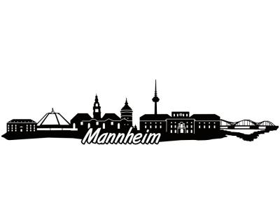 Mannheim Skyline Autoaufkleber