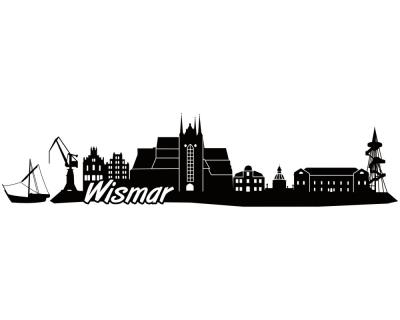 Wismar Skyline Autoaufkleber
