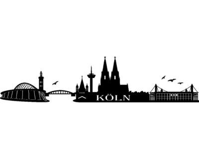 Köln Skyline Wandaufkleber Wandtattoo