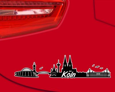 Köln Skyline Autoaufkleber