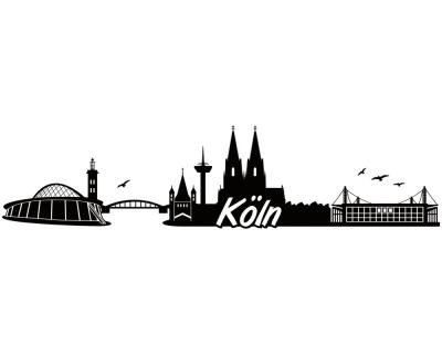 Köln Skyline Autoaufkleber - Ansicht 1