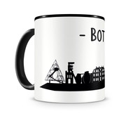 Bottrop Skyline Kaffeetasse Kaffeepott Tasse Modellnummer  schwarz/schwarz