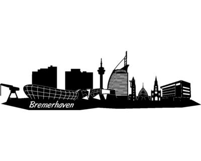 Bremerhaven Skyline Wandtattoo