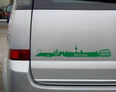 Karlsruhe Skyline Autoaufkleber