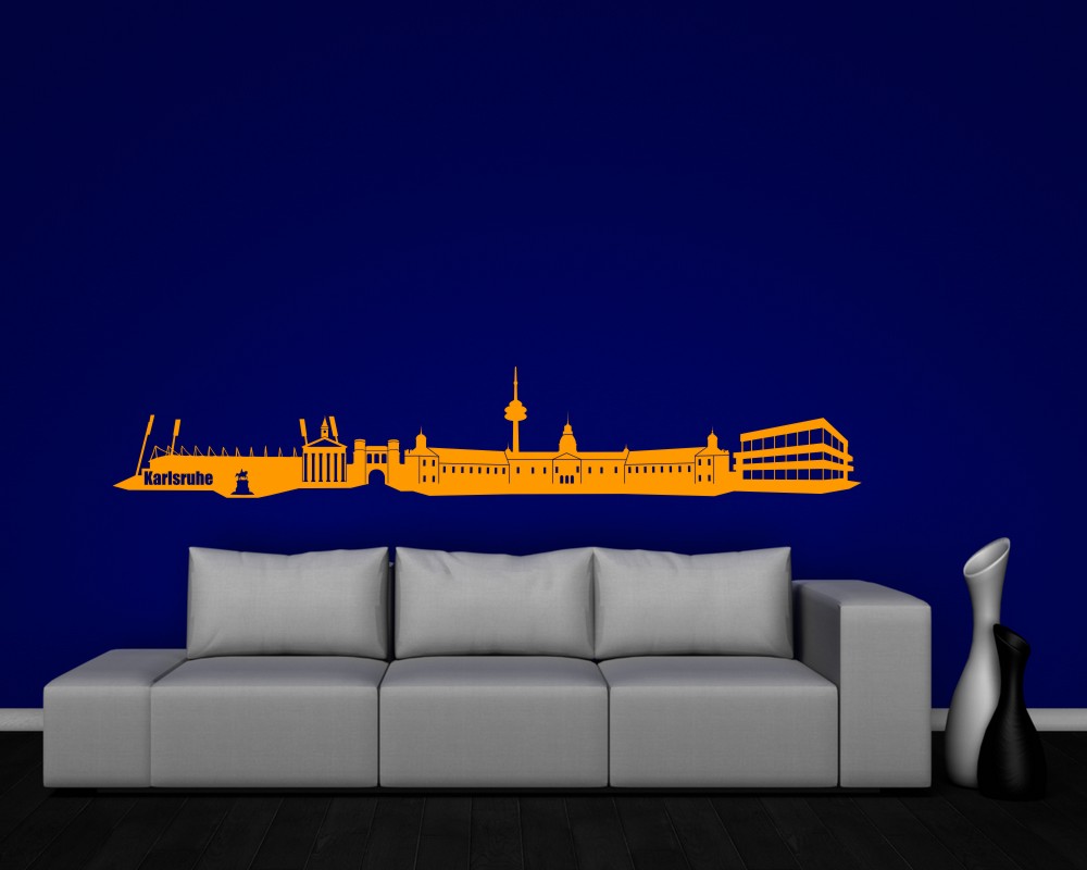 Wandtattoo Magdeburg Skyline - Silber Metalleffekt, 140 X 23 Cm, Selbstklebend
