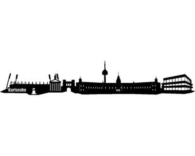 Karlsruhe Skyline Wandaufkleber