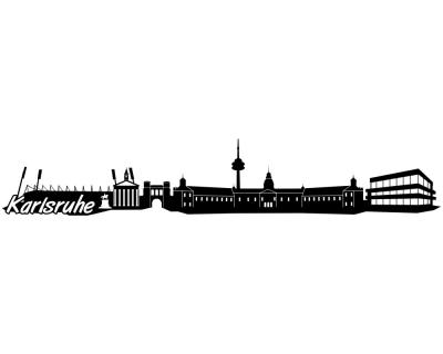 Karlsruhe Skyline Autoaufkleber