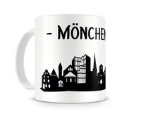 Mnchengladbach Skyline Kaffeetasse Kaffeepott Tasse Modellnummer  wei/schwarz