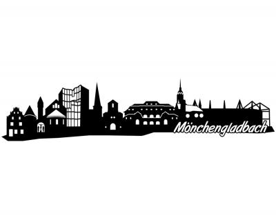 Mnchengladbach Skyline Autoaufkleber Aufkleber