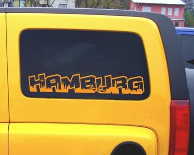 Hamburg Schriftzug Aufkleber