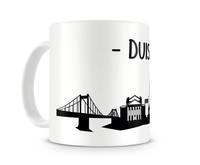 Duisburg Skyline Kaffeetasse Kaffeepott Tasse Modellnummer  wei/schwarz